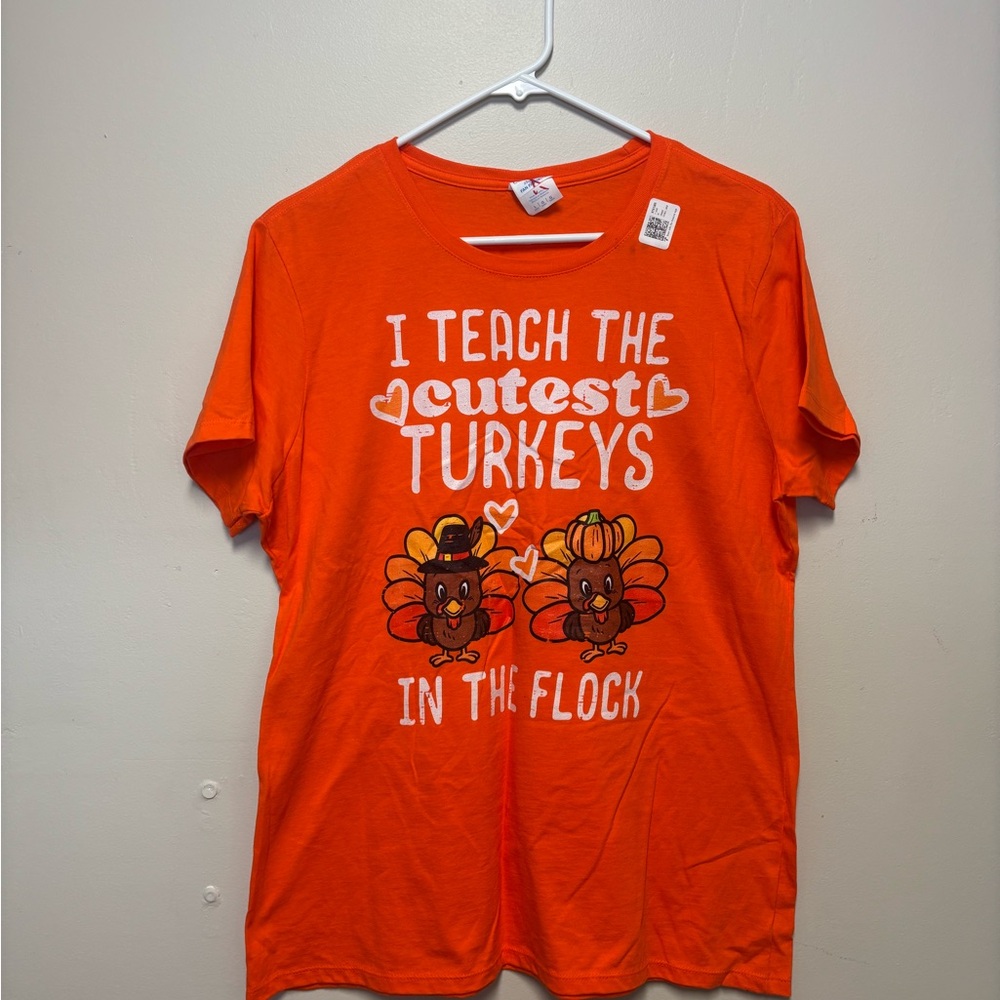 Gildan Orange 'Cutest Turkeys' Graphic Tee